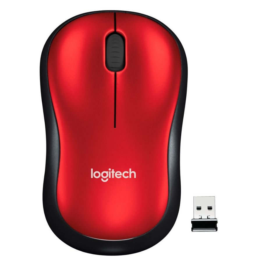 Mouse Logitech M185 Inalámbrico Rojo 