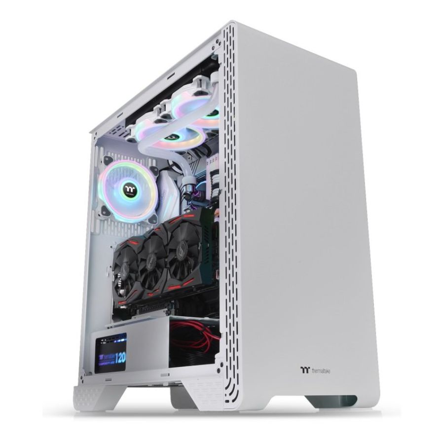 Mexx | GABINETE MID TOWER THERMALTAKE S300 VIDRIO TEMPLADO BLANCO
