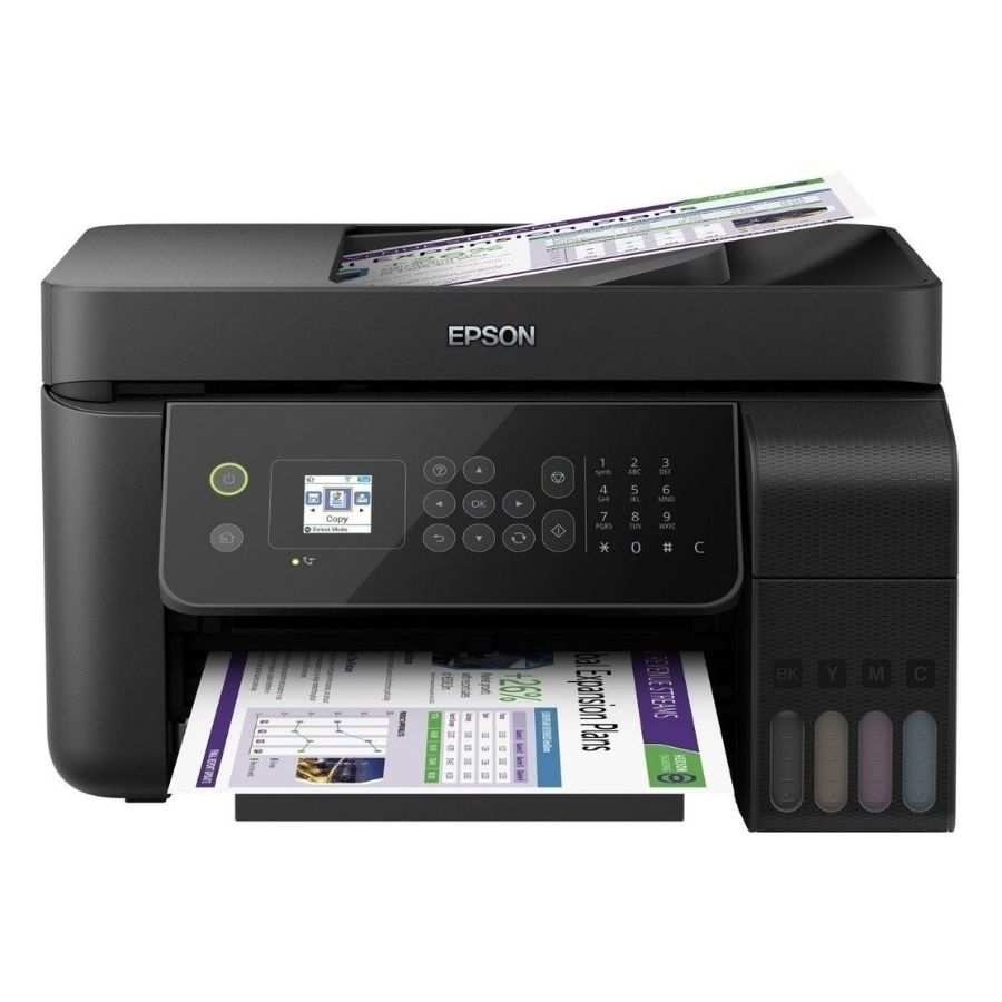 Impresora Epson L5190 Continua Multifunción + Pack x4 Tinta Original #