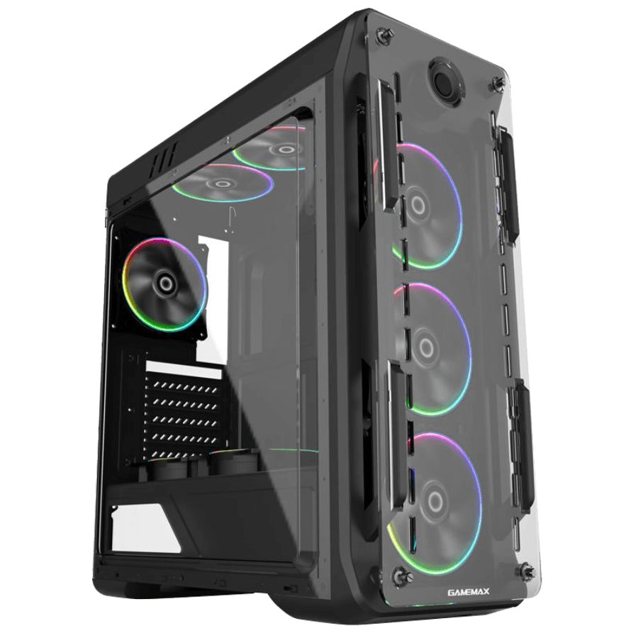 Gabinete Gamer Gamemax Precision, Mid Tower, ARGB, ATX, Lateral em Vidro  Temperado, 4x Cooler Fan RGB, Preto - Precision BK - CARAGUA INFORMATICA