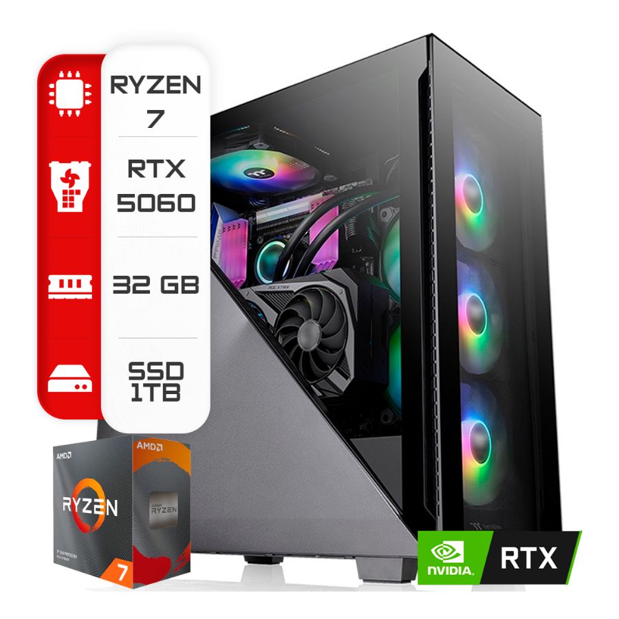 Mexx | PC AMD RYZEN 7 5700 A520 1TB 32GB RTX4060