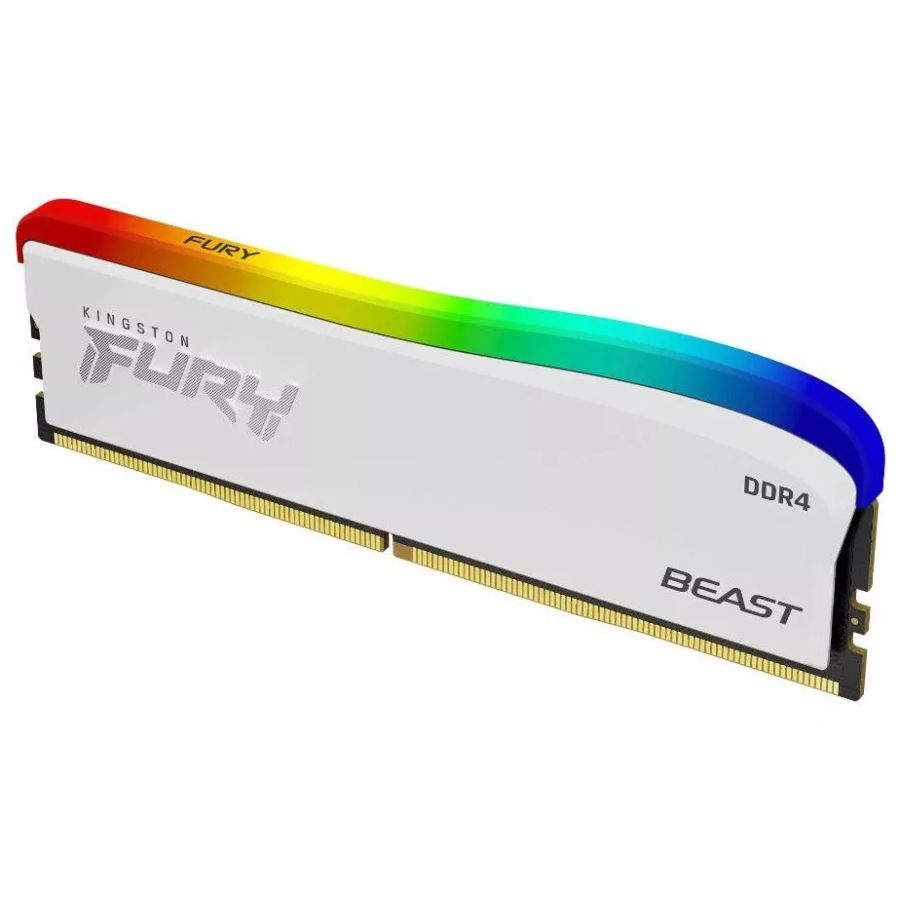 Memoria Ram DDR4 - 16Gb 3200 Mhz Kingston Fury Beast Rgb Blanco