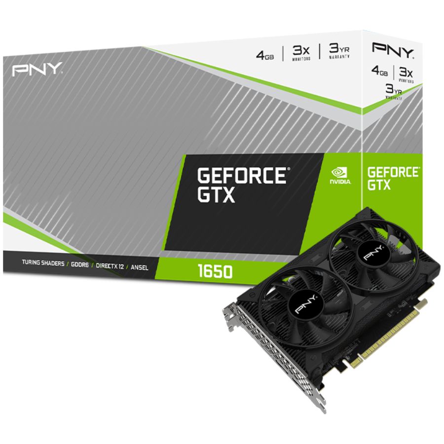 Placa De Video GeForce GTX 1650 4Gb Pny D6
