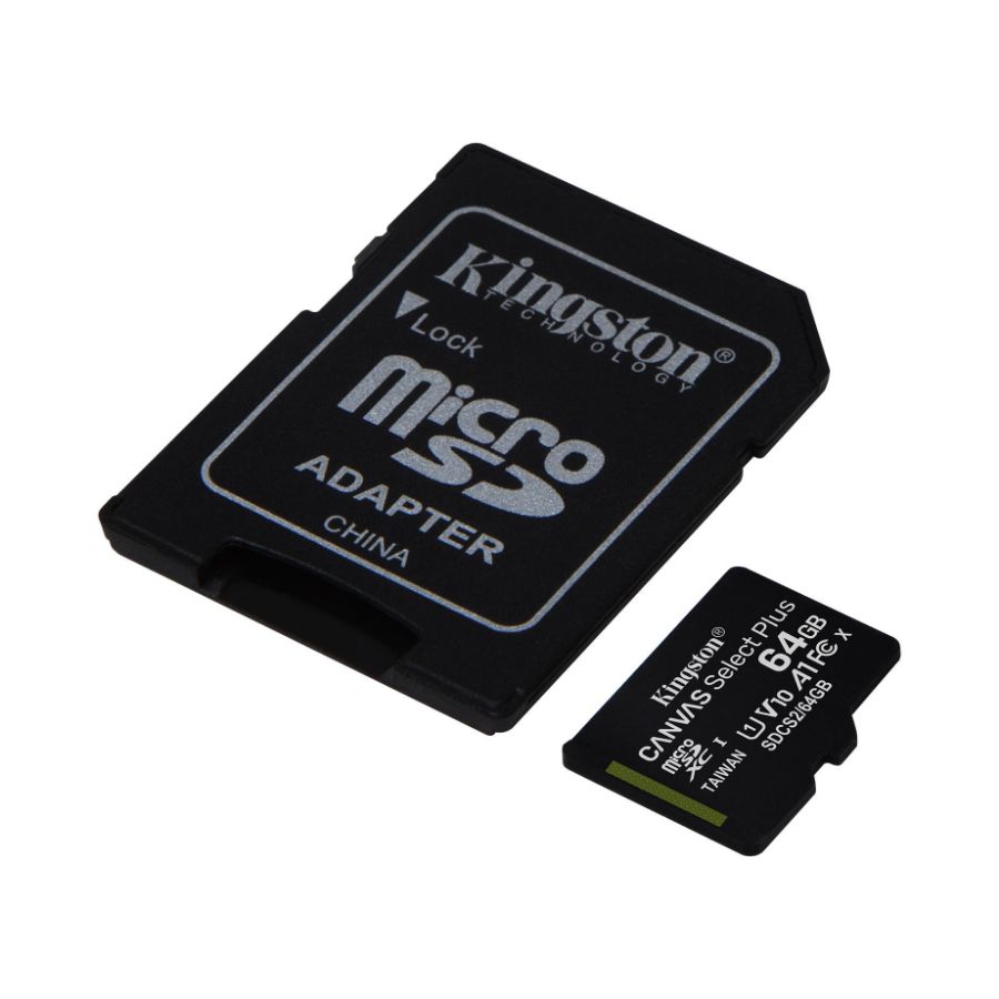 Memoria MicroSD+SD 64 Gb Canvas Select Plus 100R Kingston
