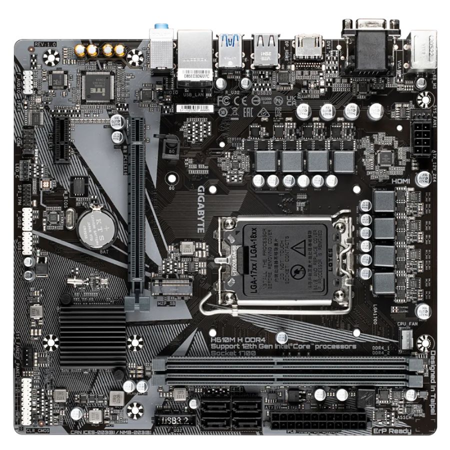 Mexx MOTHERBOARD 1700 12Â°GEN GIGABYTE GA H610M H DDR4