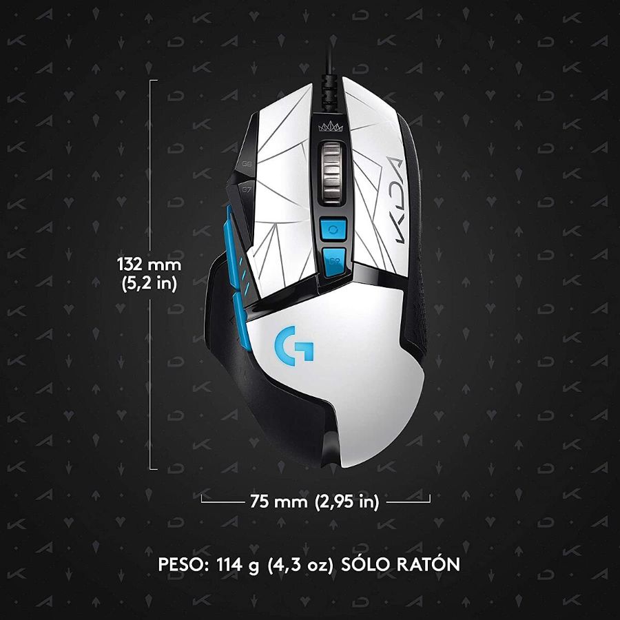 Mouse Gamer Logitech G502 Hero KDA LOL Edition Blanco