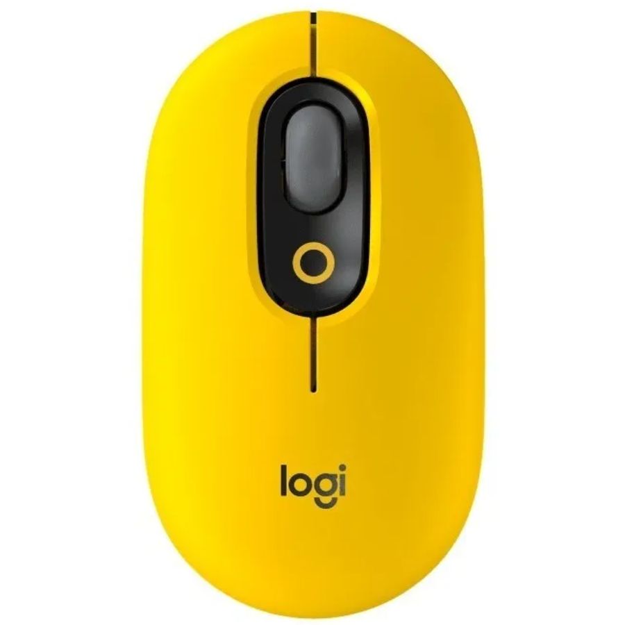 Mouse Logitech Pop  Inalámbrico Negro Amarillo