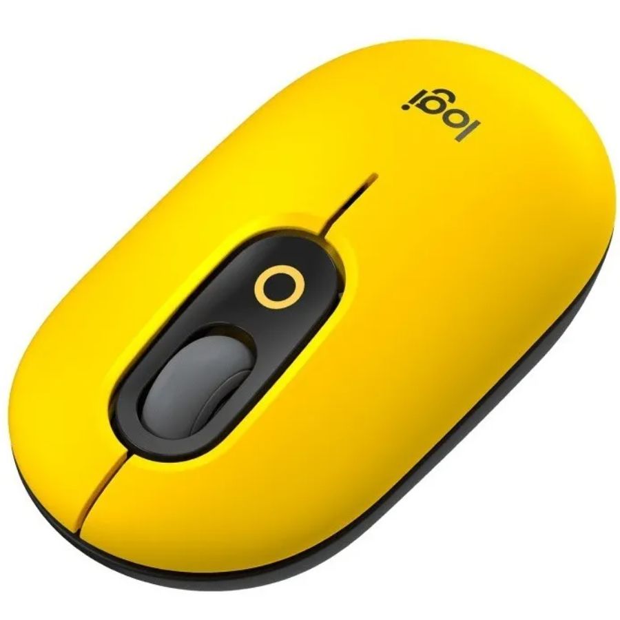 Mouse Logitech Pop  Inalámbrico Negro Amarillo