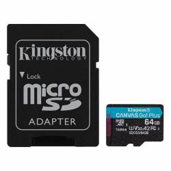 Memoria Micro SDXC Kingston Canvas Go Plus 64Gb Cámaras De Acción, Drones