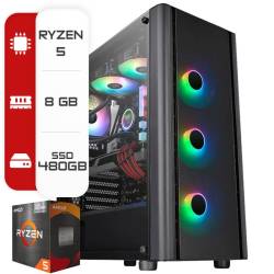 PC AMD RYZEN 5 5600G-A520-8GB-480GB