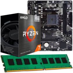 Combo Actualización Nº317 Pc Amd Ryzen 7 5700G + B550 + 16Gb 