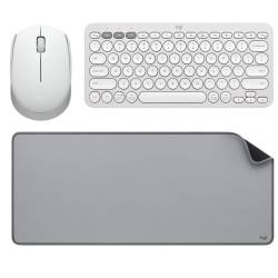 Kit Teclado Logitech Pebble Keys 2 K380S + Mouse M170 + Mouse Pad Studio #
