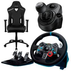 Kit Gamer Volante Logitech G29 + Palanca + Silla Aerocool Thunderx3 TC3#