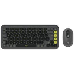 KIT TECLADO Y MOUSE LOGITECH POP ICON NEGRO INALÁMBRICO