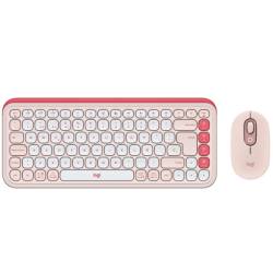 KIT TECLADO Y MOUSE LOGITECH POP ICON ROSA INALÁMBRICO