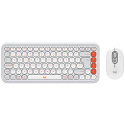 KIT TECLADO Y MOUSE LOGITECH POP ICON BLANCO INALÁMBRICO