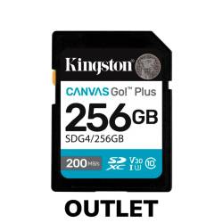 OUTLET - MEMORIA SD 256 GB CANVAS GO PLUS GEN4 KINGSTON 4K