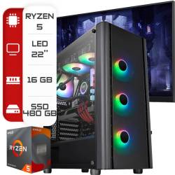 PC AMD RYZEN 5 3400G-16GB-480GB-KIT