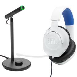 KIT STREAMING AURICULAR JBL QUANTUM 100P + MICRÓFONO JBL QUANTUM STREAM TAL