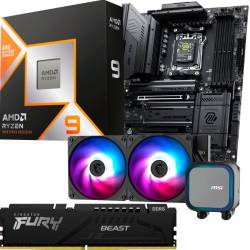 CM353 COMBO PC AMD RYZEN 9 9950X3D + X870 + MSI CORELIQUID A13 240 + 32GB
