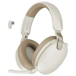 Auricular Gamer Aula A500 Beige Inal&aacute;mbrico