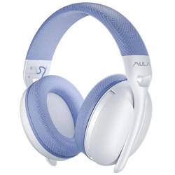 Auricular Gamer Aula S6 Azul Blanco Inal&aacute;mbrico