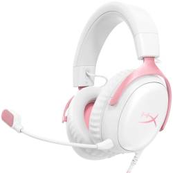 AURICULAR GAMER HYPERX CLOUD III BLANCO ROSA CABLEADO
