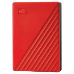 DISCO EXTERNO 4TB WESTERN DIGITAL MYPASSPORT USB 3.2 ROJO