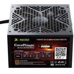 FUENTE X-MICRO 600W 80 PLUS BRONZE