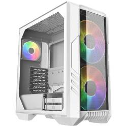 Gabinete Mid Tower Cooler Master Masterbox HAF 500 Blanco Rgb