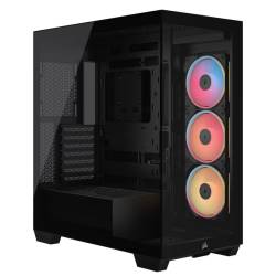Gabinete Mid Tower Corsair 3500X LX-R ICUE LINK Rgb 3 Fan Negro