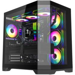 Gabinete Mid Tower Gamemax Hype-A 4 Fan Argb Vidrio Templado