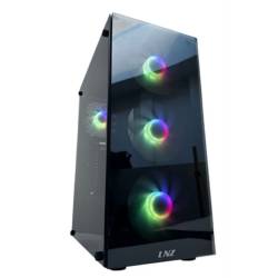 GABINETE MID TOWER LNZ Y10 4 FAN ARGB VIDRIO TEMPLADO