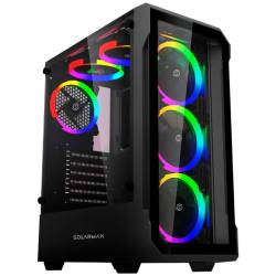 GABINETE MID TOWER SOLARMAX CM-8026 6 FAN RGB