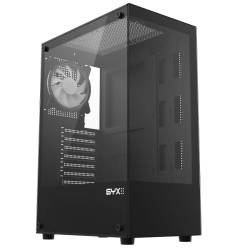 Gabinete Mid Tower Syx Gamer EQS11 Bk 1 Fan Rgb