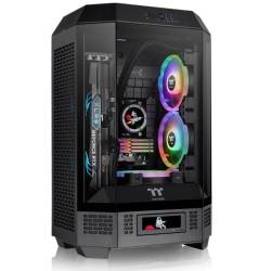 Gabinete Mid Tower Thermaltake 300 Vidrio Templado 2 Fan Negro