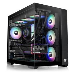 Gabinete Mid Tower Thermaltake View 380TG  Vidrio Templado 4 Fan Argb Negr