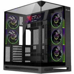 GABINETE MID TOWER X-MICRO INVICTUS ULTRA 9.16" LCD 5 FAN ARGB