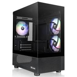 Gabinete Mini Tower Thermaltake View 170TG Vidrio Templado 3 Fan Argb Negro