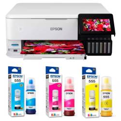Impresora Epson L8160 Continua Multifunción + Pack X3 Tinta Original #