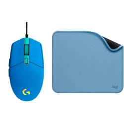 KIT GAMER MOUSE LOGITECH G203 LIGHTSYNC AZUL + PAD MOUSE STUDIO SERIES #