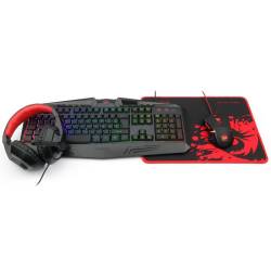 Kit Gamer Teclado Mouse Auricular Y Pad Redragon S101-BA-SPS