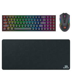 Kit Gamer Teclado y Mouse Redragon S136 Inalámbrico + Mouse Pad P032 XL #