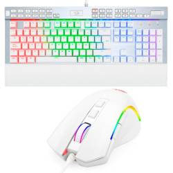 Kit Gamer Teclado Redragon K550 Yama Blanco + Mouse Redragon M607 Griffin #