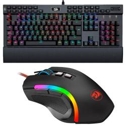 Kit Gamer Teclado Redragon K550 Yama Negro + Mouse Redragon M607 Griffin #