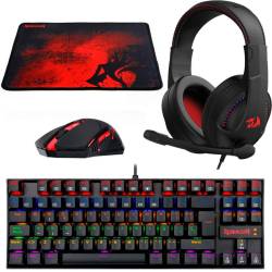 Kit Gamer Teclado Redragon K552 + Mouse M601 + Auricular Cronus H211 + Pad#