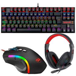 Kit Gamer Teclado Redragon K552 + Mouse M607 + Auricular Ares H120 RGB #