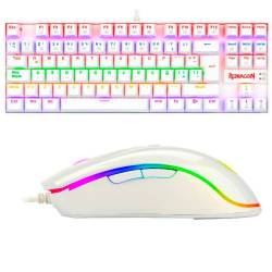 Kit Gamer Teclado Redragon K552W Kumara Rainbow + Mouse Redragon M711 Bco #