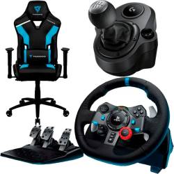 Kit Gamer Volante Logitech G29 + Palanca + Silla Aerocool Thunderx3 TC3#