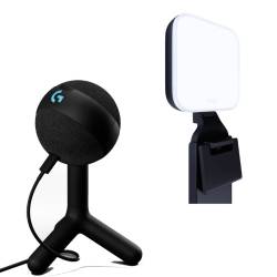 KIT STREAMING LOGITECH MICRÓFONO YETI ORB RGB + LUZ LOGITECH LITRA GLOW #